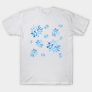 Marbled Snowflakes Pattern T-Shirt